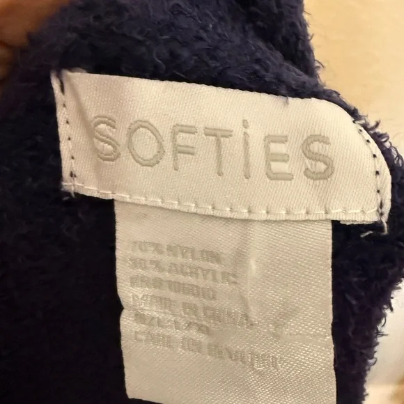 Navy Blue Open Front cascading cardigan by Softies - Picture 4 of 6